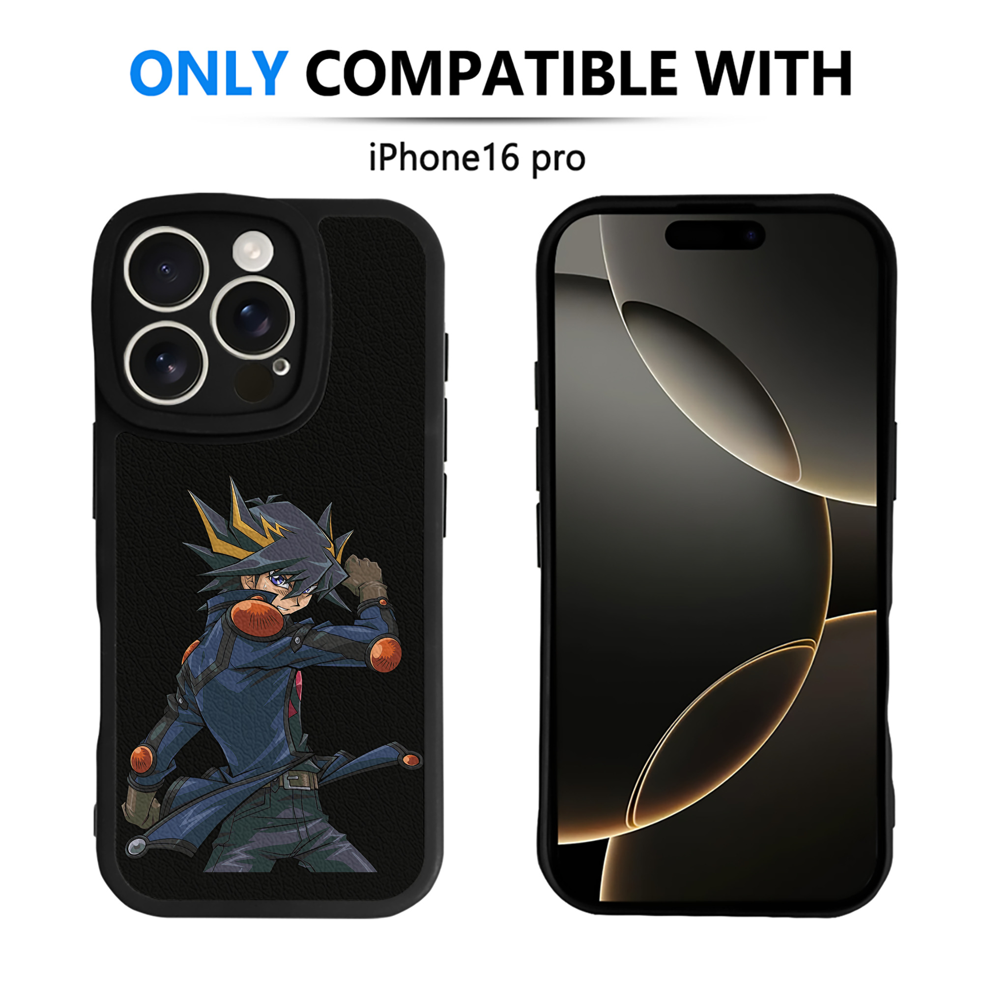 （画像用） 遊☆戯☆王 Yu-Gi-Oh! 【iPhone 16シリーズ対応】シリコンスマホケース（レザー調） 材質：シリコン